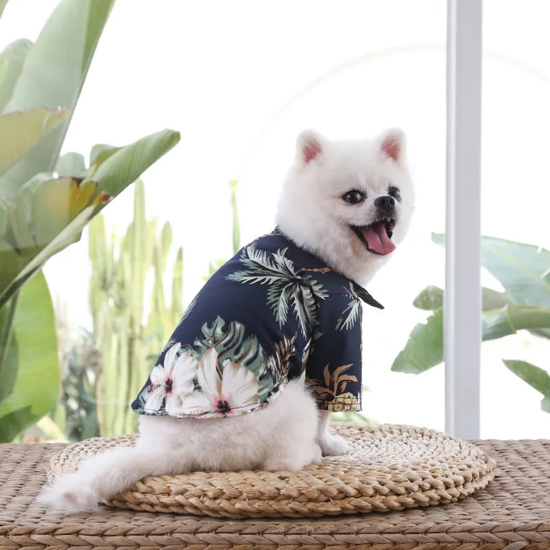 Vêtement Chemise Hawaïenne pour chien ou chat jusqu'à 15Kg