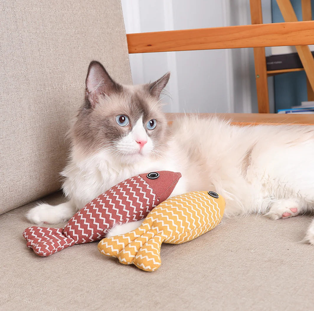 Jouet Poisson en Lin pour Chat – Jouet Ludique & Résistant | Rio & Ruby